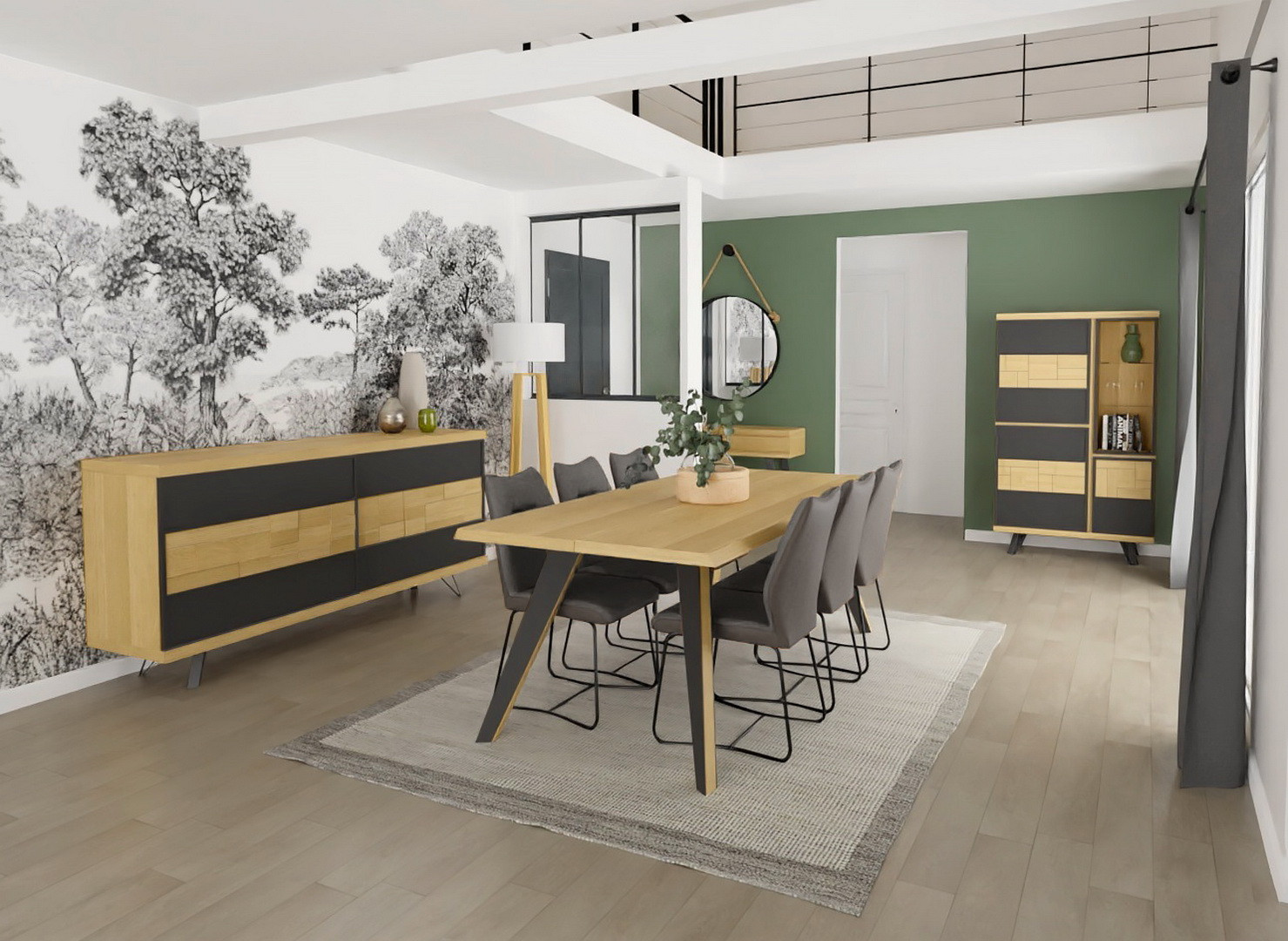 Image de Buffet 2 portes métal coulissantes L195 Sygma Product