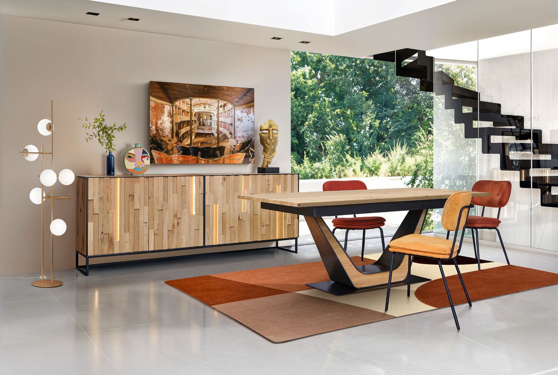 Image de Meuble TV 2 portes 1 tiroir 1 niche Brick Product