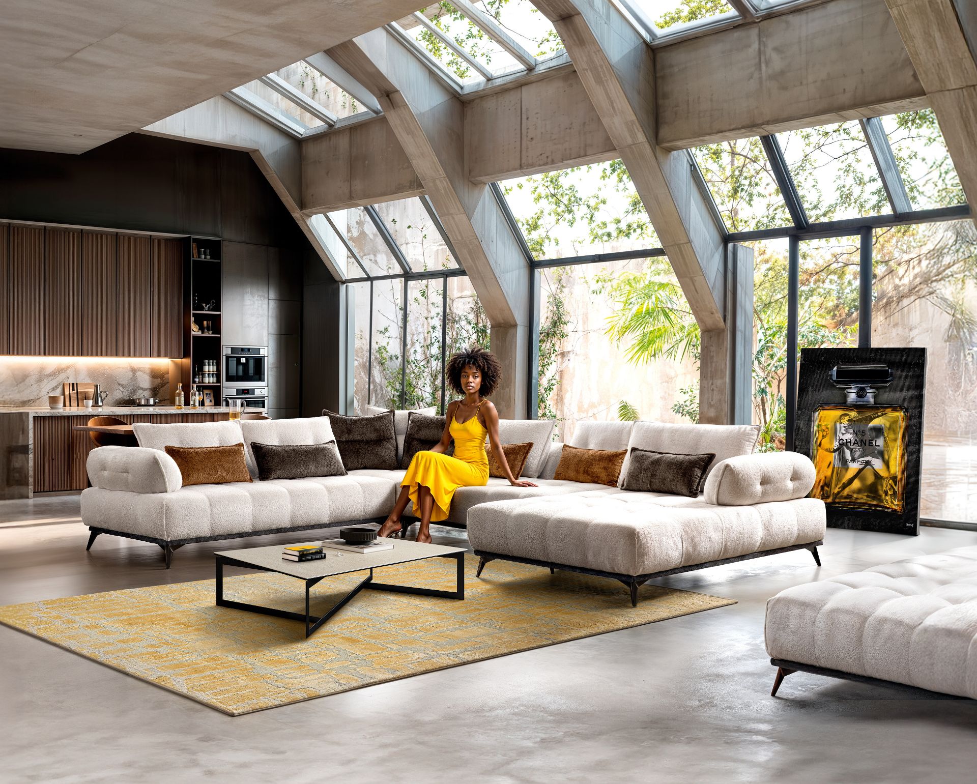 Image de Canapé d'angle chaise longue droite Giorgia Product