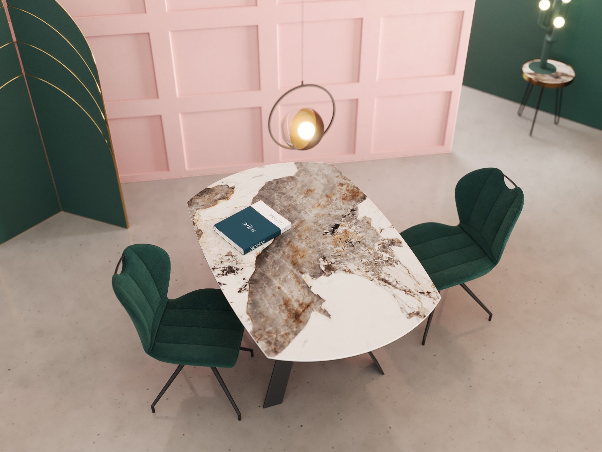 Image de Table repas extensible céramique pied métal L190 Austra Product