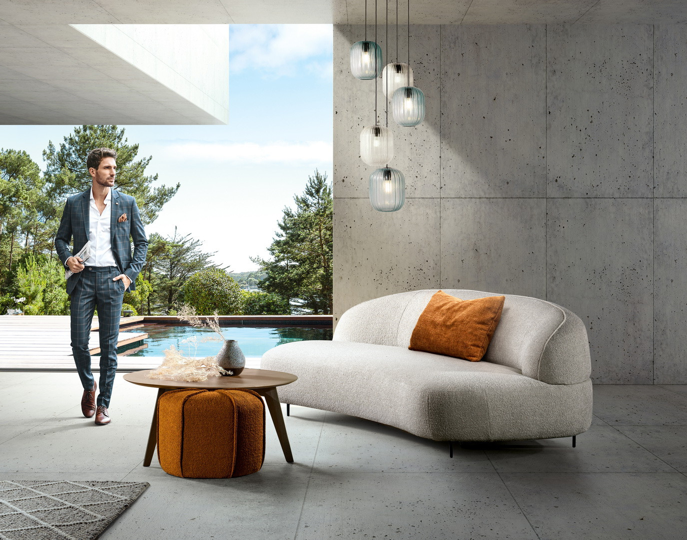 Image de Canapé d'angle chaise longue droite Aria Product