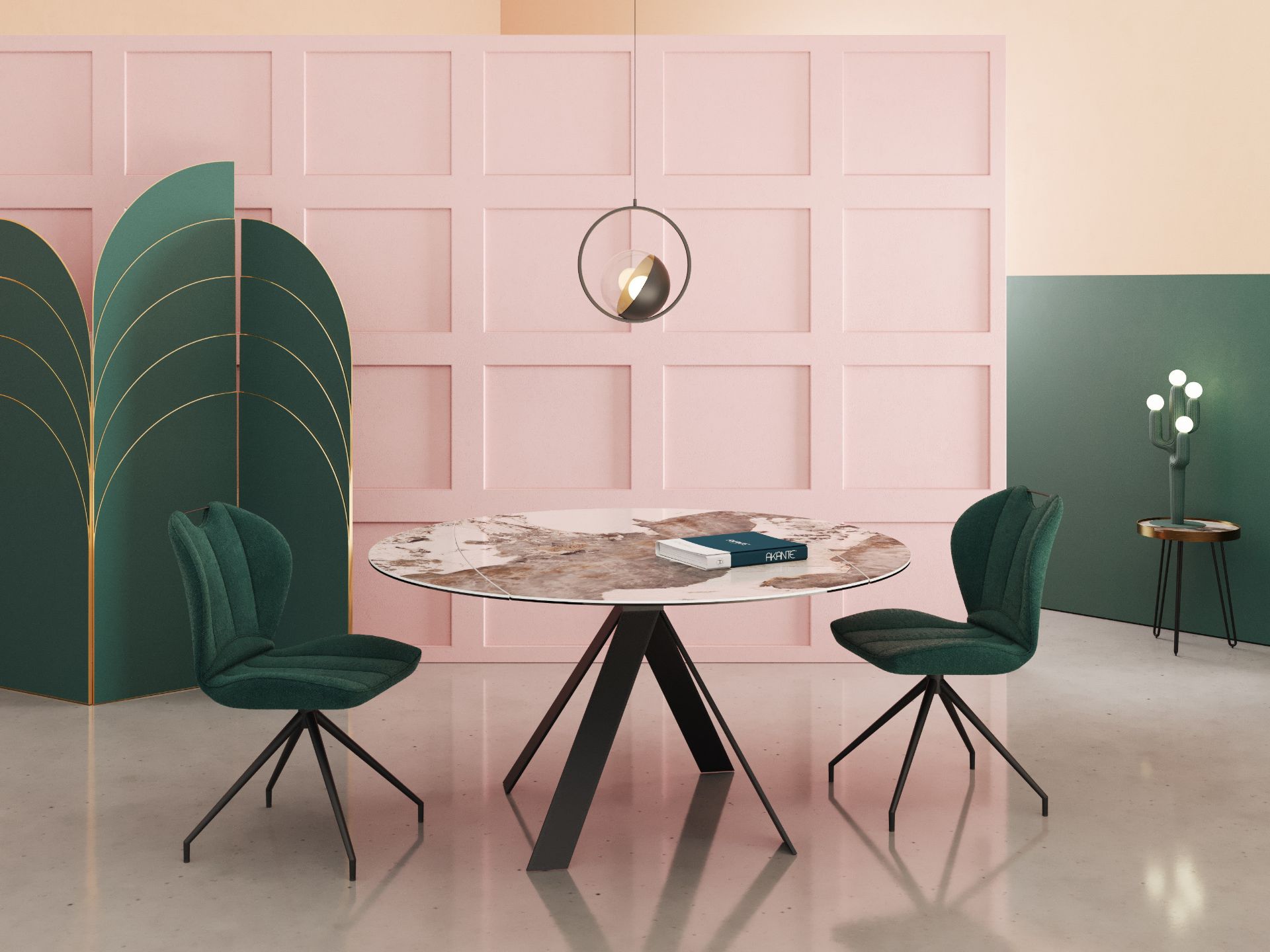 Image de Table repas extensible céramique pied métal L190 Austra Product