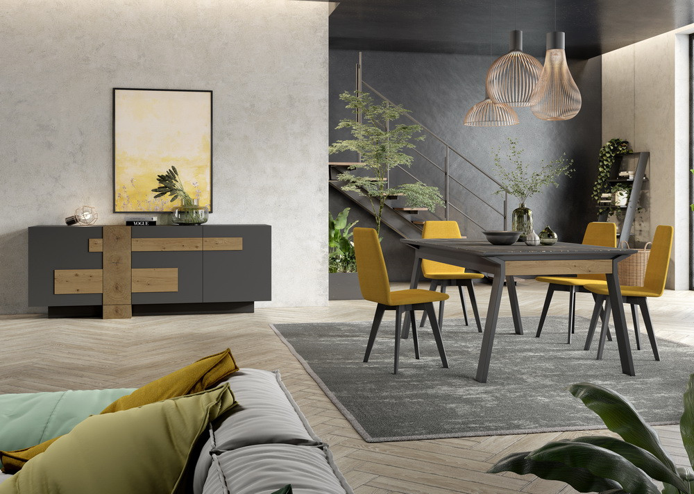 Image de Table basse 2 plateaux verre 2 niches 1 étagère bois Bristol Product