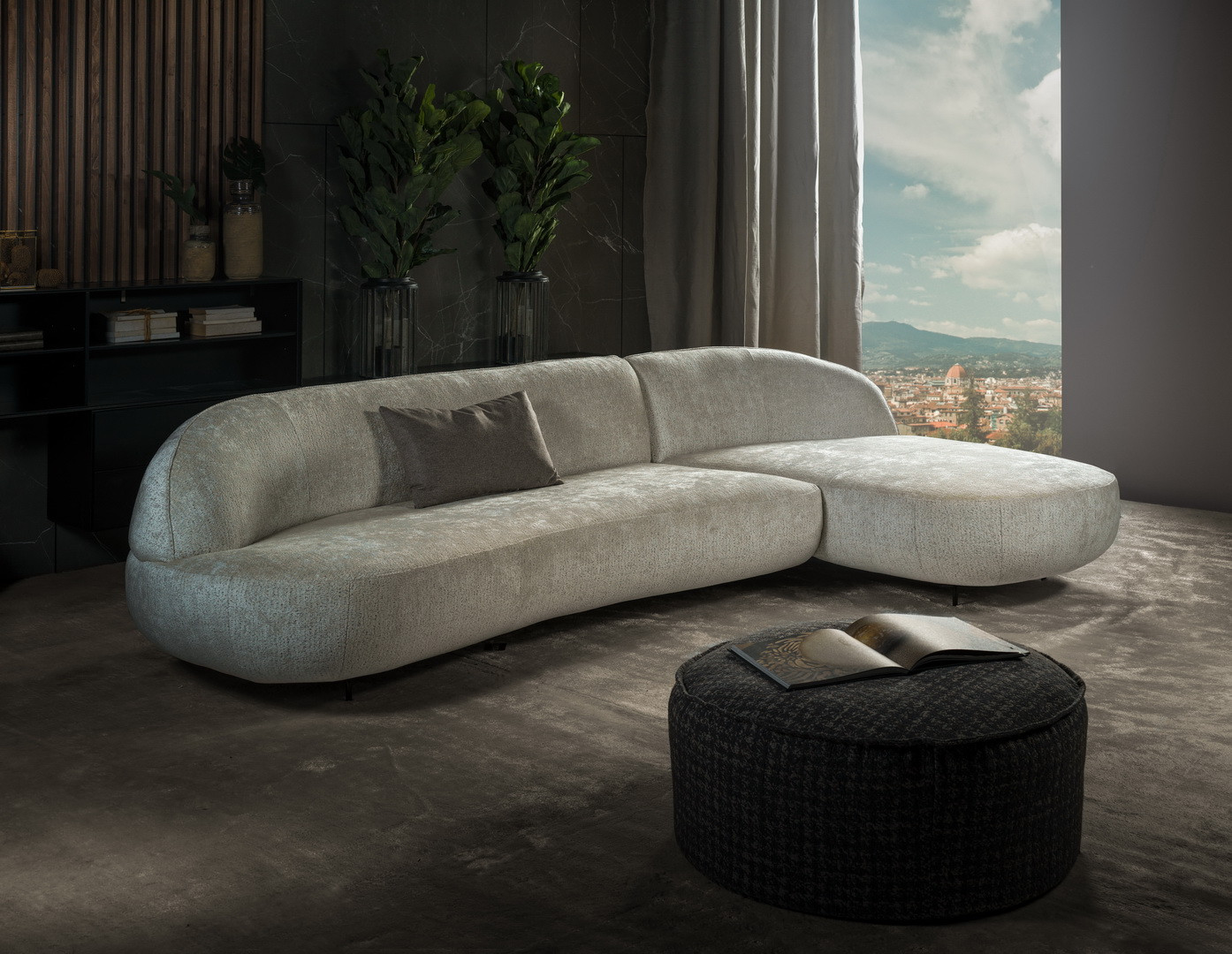 Image de Canapé d'angle chaise longue droite Aria Product